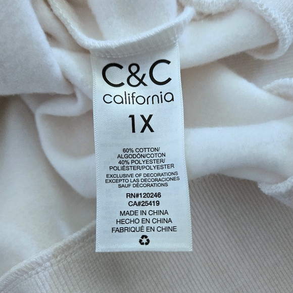 C&C California🌴 "PEACE"☮️ Sweatshirt - NWT - Picture 10 of 15